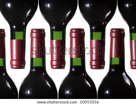 wine-bottles arranged in beautiful design Royalty-Free Stock Photo #10055056