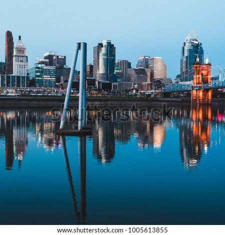 Cincinnati Skyline Reflection