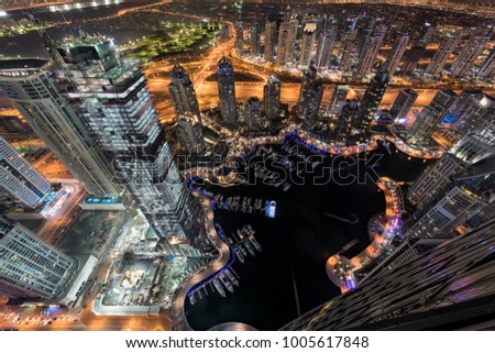 View of Dubai Marina and Emirates Golf Course