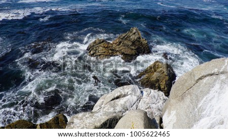 A beautiful texture picture of rocks and turmoil.