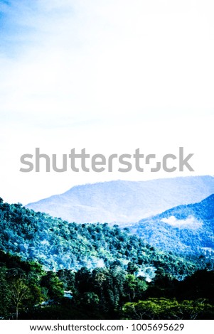 landscape image of suthep mountain in chiang mai