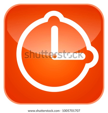 Alarm app icon for smartphones, Vector illustration