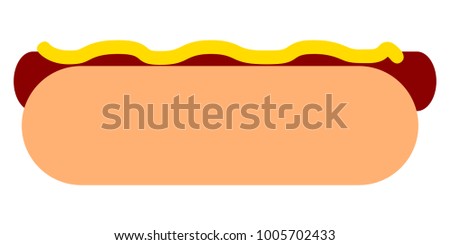 Hot dog icon isolated on white background, Vector illustration
