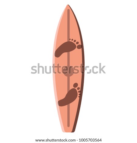 Surfboard isolated on white background, Vector illustration
