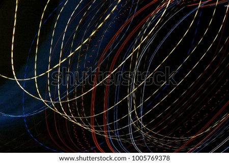 Abstract painting color textures with lighting effects. Wild light pattern. Fractal chart art design. Creative photography of exposure. Abstract light at night.