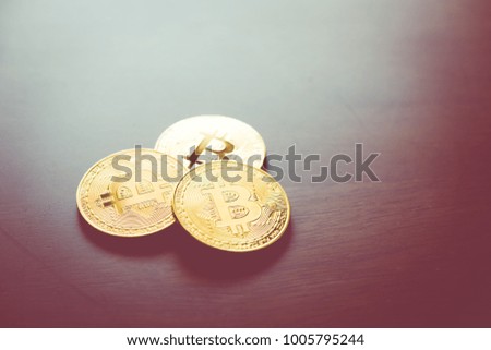 Stack of bitcoins