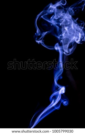 Movement of smoke,blue smoke background. Abstract of smoke on black background, smoke background ,blue smoke background
