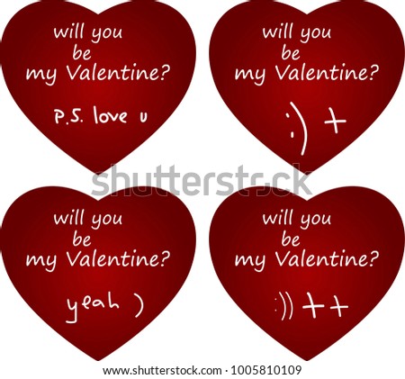 Will you be my Valentine Cards with different funny answers