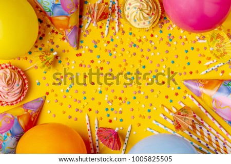 Bright decor for a birthday, party, festival or carnival.