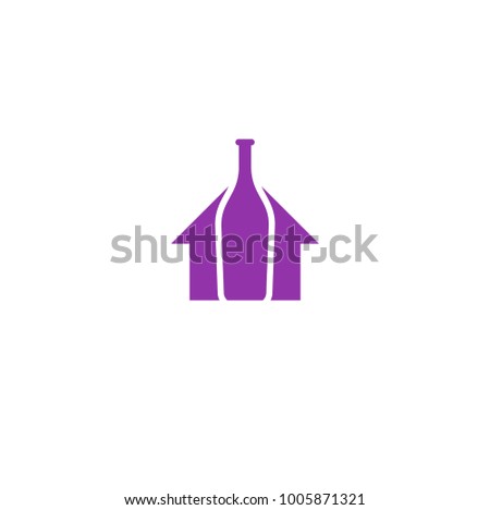 Wine house, bar. Vector logo template