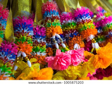 Thai garland in temple