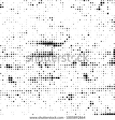 Vector grunge background of black and white squares on a white background