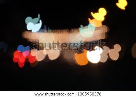 Cartoon bokeh lights