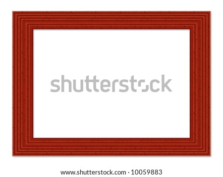 Illustration wood frame with empty place inside (clipping path)