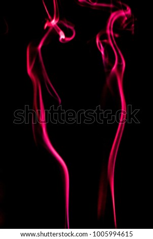 Movement of Pink smoke background. Valentine abstract background, love concept.  Abstract of smoke on black background, Sweet pink smoke background.