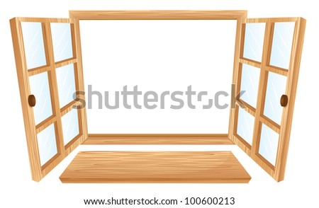 Illustration of double open windows - EPS VECTOR format also available in my portfolio.