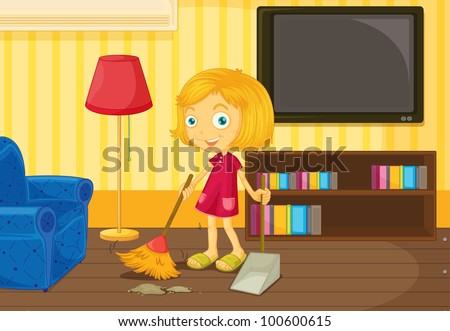 Illustration of helping at home concept - EPS VECTOR format also available in my portfolio.