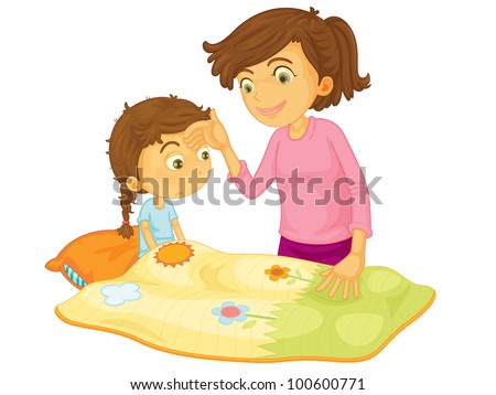 Child illustration on a white background - EPS VECTOR format also available in my portfolio.