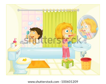 Child illustration on a white background - EPS VECTOR format also available in my portfolio.