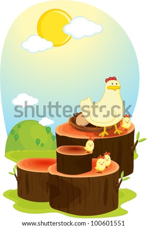 illustration of a hen on a white background - EPS VECTOR format also available in my portfolio.