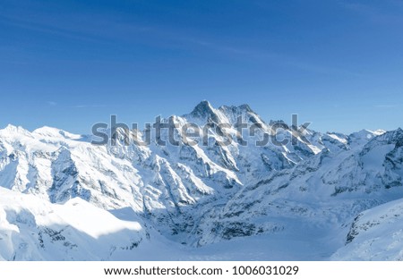 scenery of Jungfrau, Switzerland, bright sunny day