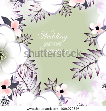 Flowers background vector.