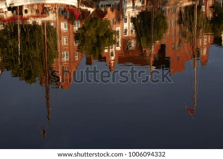 Lübeck, reflection in the harbor