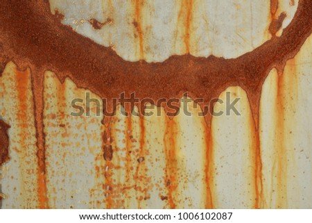Rusty iron plate background texture.