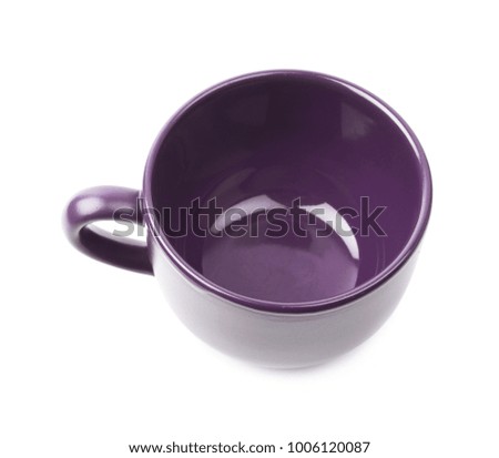 Ceramic drinking cup isolated over the white background