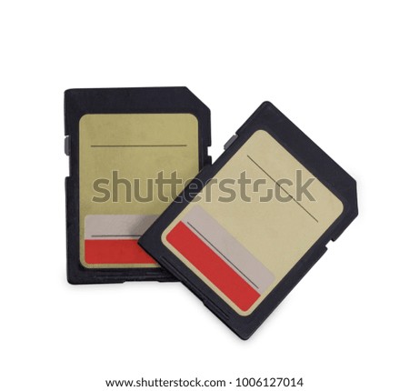 SD memory card isolated on white background.Clipping Path.