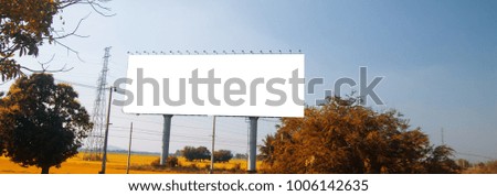 Billboard blank for outdoor advertising poster 