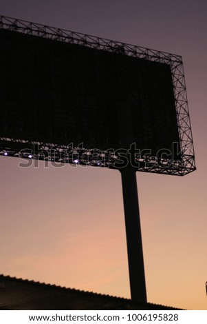 Big billboards with the night sky