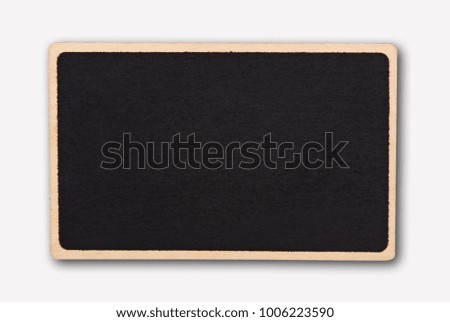 Small blackboard isolate on white background.