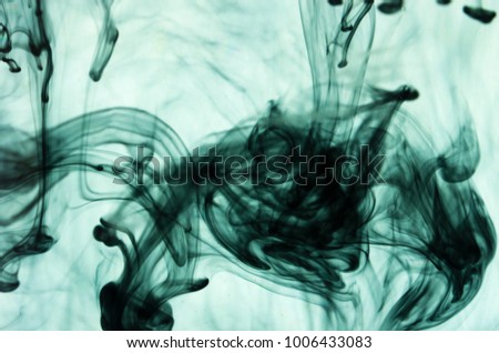 Black ink dissolved in water