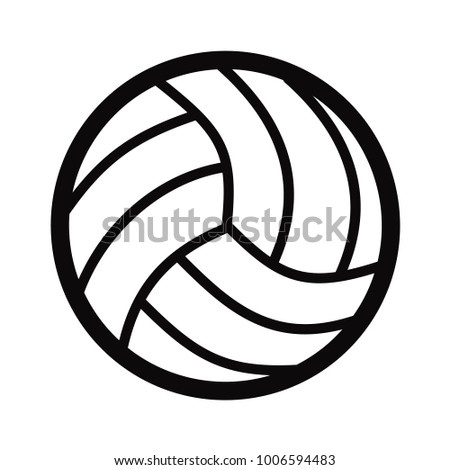 Sport equipment simple volleyball ball icon