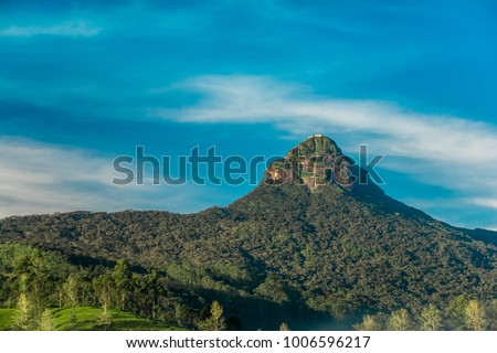 The sacred Sri Pada mountain also known as Adam's peak in Sri Lanka Royalty-Free Stock Photo #1006596217