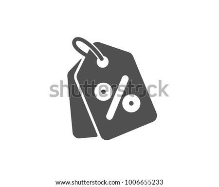 Shopping tags simple icon. Special offer sign. Discount coupons symbol. Quality design elements. Classic style. Vector Royalty-Free Stock Photo #1006655233
