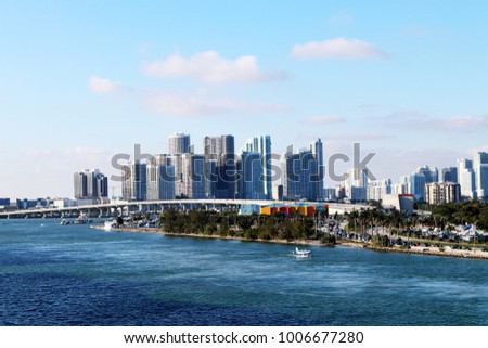Miami Port Skyline