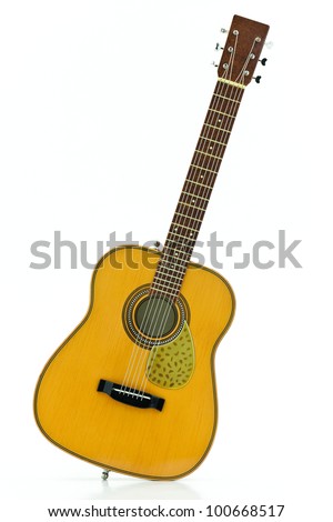 Nice guitar isolated on a white background.
