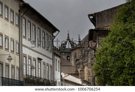 Architecture of the historic part of Braga, Portugal.