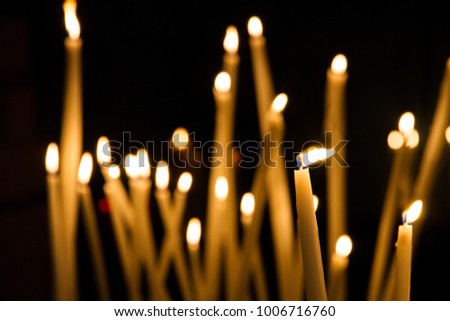 Candle lights in Church