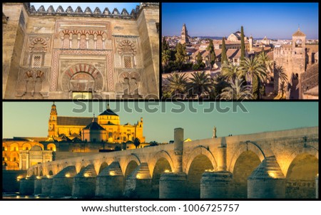 Collage of the Cordoba Spain