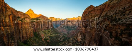 Zion National Park Landscape, California  Royalty-Free Stock Photo #1006790437