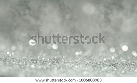 Silver background Abstract Bokeh Christmas.