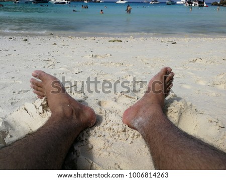 Relax time on the beach