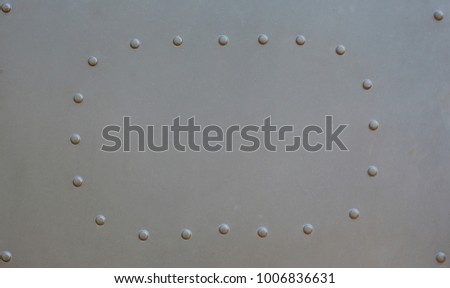 Metal surface of military aircraft