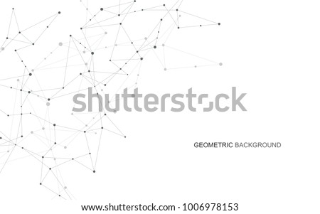 Abstract connecting dots and lines. Connection science and technology background. Vector illustration Royalty-Free Stock Photo #1006978153