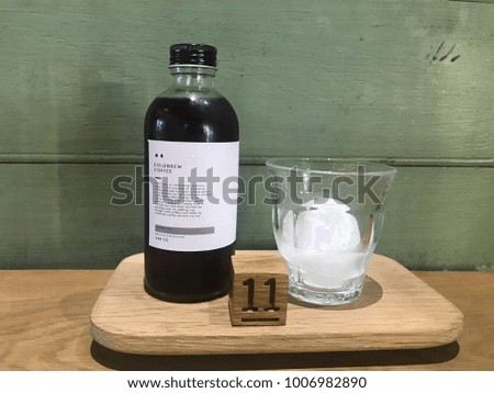 Cold brew coffee and ice ball on table 11