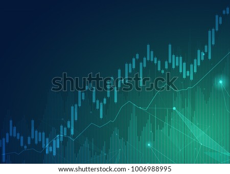 Business candle stick graph chart of stock market investment trading, Bullish point, Bearish point. trend of graph vector design. Royalty-Free Stock Photo #1006988995