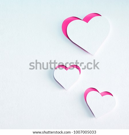 Valentines day card, light pink heart. Creative style image, illustration background. Print banner, book, cover, card, web, gift, invitation. 3D render